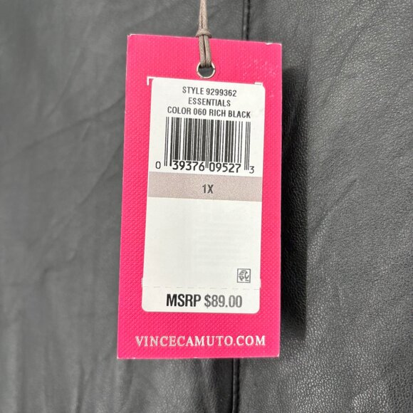 Vince Camuto Women's Stretch Faux-Leather Skinny Leggings Black Size 1X NWT $89 - Picture 5 of 6